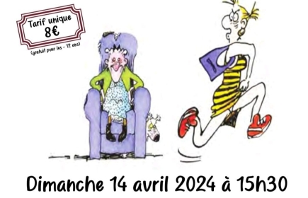 Dimanche 14 avril à 15h30 à Bois en Ardres.
8 €
06.09.60.35.83    theatre.aag@free.fr   et helloasso